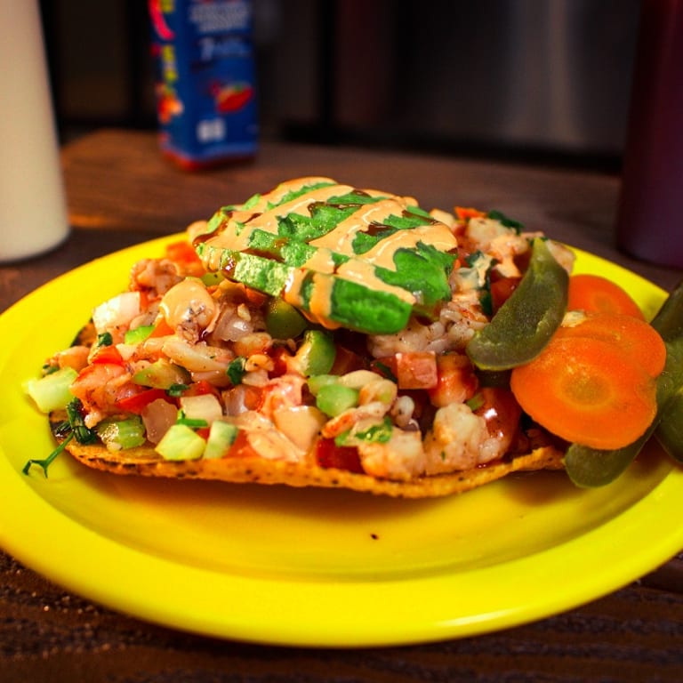 Lunch at our Mexican Restaurant: Tacos and Seafood